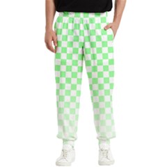 Green Checker T- Shirt Green Checker T- Shirt Men s Elastic Waist Pants by maxcute