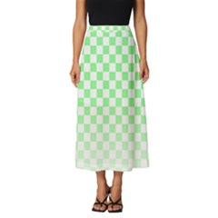 Green Checker T- Shirt Green Checker T- Shirt Classic Midi Chiffon Skirt