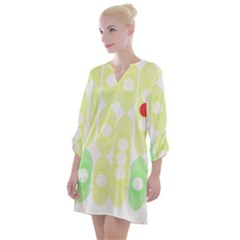 Green Peas T- Shirt Pea Pods T- Shirt Open Neck Shift Dress by maxcute