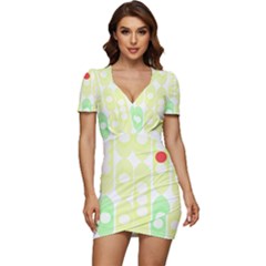 Green Peas T- Shirt Pea Pods T- Shirt Low Cut Cap Sleeve Mini Dress