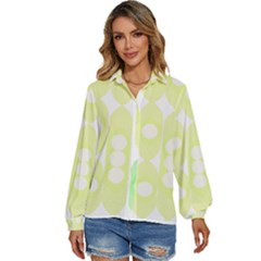 Green Peas T- Shirt Pea Pods T- Shirt Women s Long Sleeve Button Down Shirt