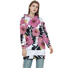 Hawaii T- Shirt Hawaian Floral Pattern T- Shirt Women s Long Oversized Pullover Hoodie by maxcute