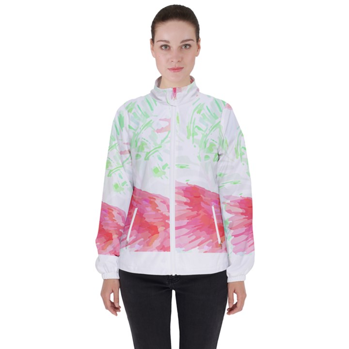 Hawaii T- Shirt Hawaii Akahai Pattern T- Shirt Women s High Neck Windbreaker