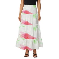 Hawaii T- Shirt Hawaii Akahai Pattern T- Shirt Tiered Ruffle Maxi Skirt