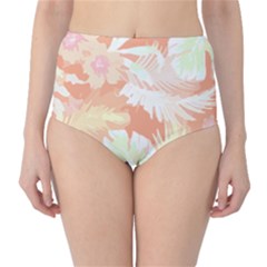 Hawaii T- Shirt Hawaii Alpha De Purple Pattern T- Shirt Classic High-Waist Bikini Bottoms