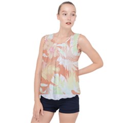 Hawaii T- Shirt Hawaii Alpha De Purple Pattern T- Shirt Bubble Hem Chiffon Tank Top