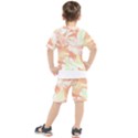 Hawaii T- Shirt Hawaii Alpha De Purple Pattern T- Shirt Kids  Tee and Shorts Set View2