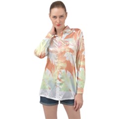 Hawaii T- Shirt Hawaii Alpha De Purple Pattern T- Shirt Long Sleeve Satin Shirt