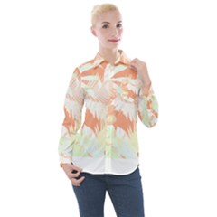 Hawaii T- Shirt Hawaii Alpha De Purple Pattern T- Shirt Women s Long Sleeve Pocket Shirt