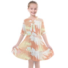 Hawaii T- Shirt Hawaii Alpha De Purple Pattern T- Shirt Kids  All Frills Chiffon Dress