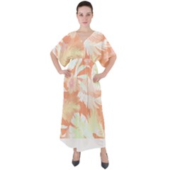 Hawaii T- Shirt Hawaii Alpha De Purple Pattern T- Shirt V-Neck Boho Style Maxi Dress