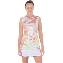 Hawaii T- Shirt Hawaii Alpha De Purple Pattern T- Shirt Lace Up Front Bodycon Dress by maxcute