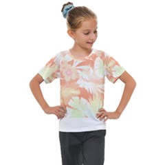 Hawaii T- Shirt Hawaii Alpha De Purple Pattern T- Shirt Kids  Mesh Piece Tee