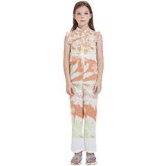 Hawaii T- Shirt Hawaii Alpha De Purple Pattern T- Shirt Kids  Sleeveless Ruffle Edge Band Collar Chiffon One Piece