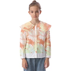 Hawaii T- Shirt Hawaii Alpha De Purple Pattern T- Shirt Kids  Peter Pan Collar Blouse