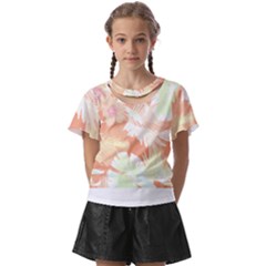 Hawaii T- Shirt Hawaii Alpha De Purple Pattern T- Shirt Kids  Front Cut Tee