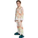 Hawaii T- Shirt Hawaii Alpha De Purple Pattern T- Shirt Kids  Long Sleeve Velvet Pajamas Set View2