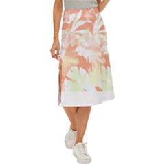 Hawaii T- Shirt Hawaii Alpha De Purple Pattern T- Shirt Midi Panel Skirt