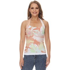 Hawaii T- Shirt Hawaii Alpha De Purple Pattern T- Shirt Basic Halter Top