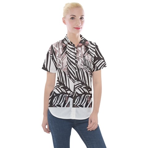 Hawaii T- Shirt Hawaii Alphafa Pattern T- Shirt Women s Short Sleeve Pocket Shirt by maxcute