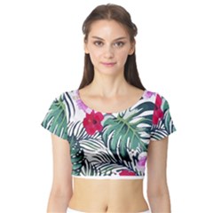 Hawaii T- Shirt Hawaii Antler Garden T- Shirt Short Sleeve Crop Top by maxcute