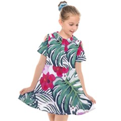 Hawaii T- Shirt Hawaii Antler Garden T- Shirt Kids  Short Sleeve Shirt Dress by maxcute