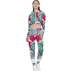 Hawaii T- Shirt Hawaii Antler Garden T- Shirt Cropped Zip Up Lounge Set by maxcute