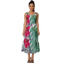 Hawaii T- Shirt Hawaii Antler Garden T- Shirt Square Neckline Tiered Midi Dress