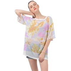 Hawaii T- Shirt Hawaii Bail Pattern T- Shirt Oversized Chiffon Top by maxcute