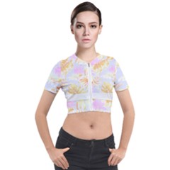 Hawaii T- Shirt Hawaii Bail Pattern T- Shirt Short Sleeve Cropped Jacket by maxcute