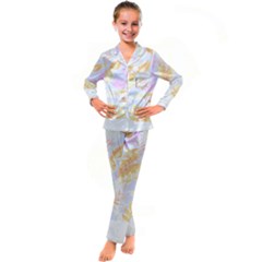 Hawaii T- Shirt Hawaii Bail Pattern T- Shirt Kid s Satin Long Sleeve Pajamas Set by maxcute