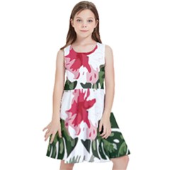 Hawaii T- Shirt Hawaii Blood Flower Garden T- Shirt Kids  Skater Dress by maxcute