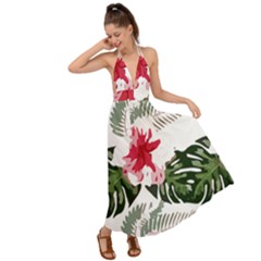 Hawaii T- Shirt Hawaii Blood Flower Garden T- Shirt Backless Maxi Beach Dress by maxcute