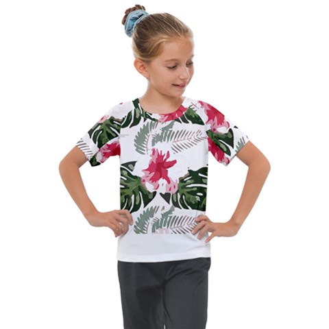 Hawaii T- Shirt Hawaii Blood Flower Garden T- Shirt Kids  Mesh Piece Tee by maxcute