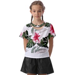 Hawaii T- Shirt Hawaii Blood Flower Garden T- Shirt Kids  Front Cut Tee by maxcute