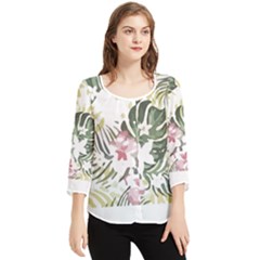 Hawaii T- Shirt Hawaii Bloom Creative T- Shirt Chiffon Quarter Sleeve Blouse by maxcute