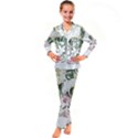 Hawaii T- Shirt Hawaii Bloom Creative T- Shirt Kid s Satin Long Sleeve Pajamas Set View1