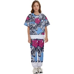 Hawaii T- Shirt Hawaii Blossom Fashion T- Shirt Kids  Tee And Pants Sports Set