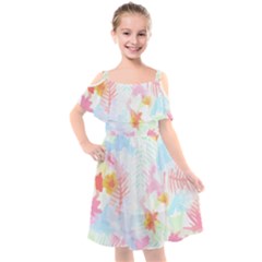 Hawaii T- Shirt Hawaii Blossoms Garden T- Shirt Kids  Cut Out Shoulders Chiffon Dress by maxcute