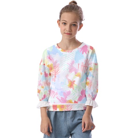 Hawaii T- Shirt Hawaii Blossoms Garden T- Shirt Kids  Cuff Sleeve Top by maxcute