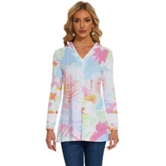 Hawaii T- Shirt Hawaii Blossoms Garden T- Shirt Long Sleeve Drawstring Hooded Top