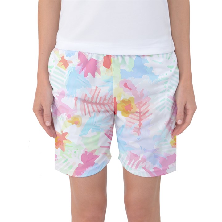 Hawaii T- Shirt Hawaii Blossoms Garden T- Shirt Women s Basketball Shorts