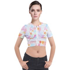 Hawaii T- Shirt Hawaii Blossoms Garden T- Shirt Short Sleeve Cropped Jacket by maxcute