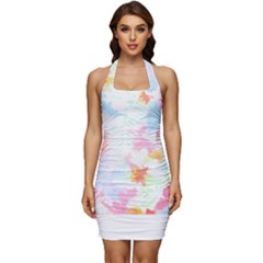 Hawaii T- Shirt Hawaii Blossoms Garden T- Shirt Sleeveless Wide Square Neckline Ruched Bodycon Dress