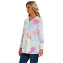 Hawaii T- Shirt Hawaii Blossoms Garden T- Shirt Long Sleeve Drawstring Hooded Top View2