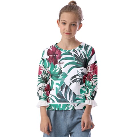 Hawaii T- Shirt Hawaii Branch Garden T- Shirt Kids  Cuff Sleeve Top by maxcute