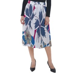 Hawaii T- Shirt Hawaii Branch Pattern T- Shirt Classic Velour Midi Skirt  by maxcute