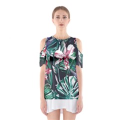 Hawaii T- Shirt Hawaii Branch Trend T- Shirt Shoulder Cutout One Piece Dress by maxcute