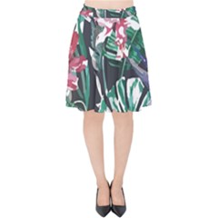 Hawaii T- Shirt Hawaii Branch Trend T- Shirt Velvet High Waist Skirt by maxcute