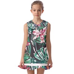 Hawaii T- Shirt Hawaii Branch Trend T- Shirt Kids  Pilgrim Collar Ruffle Hem Dress